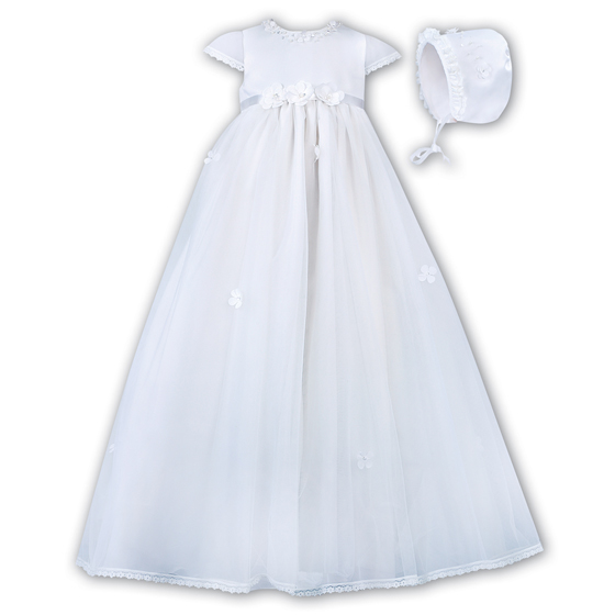 Sarah Louise Christening Gown & Bonnet – 001056